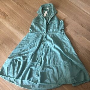 Pilcro nwt Anthropologie green denim dress size xs